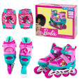 Роликові ковзани дитячі Bambi Barbie 31-34 Рожеві світлові ефекти розсувні