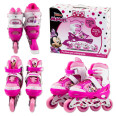 Роликовые коньки Bambi Minnie31-34 Розовые световые эффекты раздвижные
