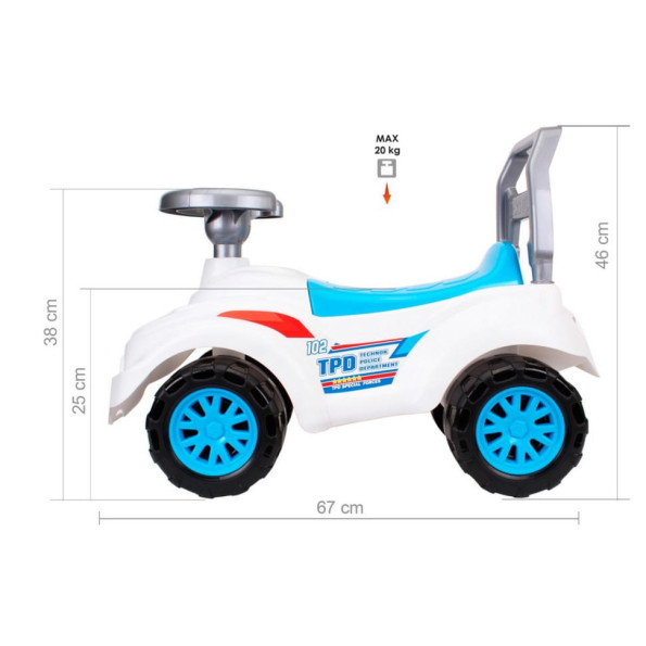 Каталка - толокар ТехноК Поліція -
                                                        Фото 2