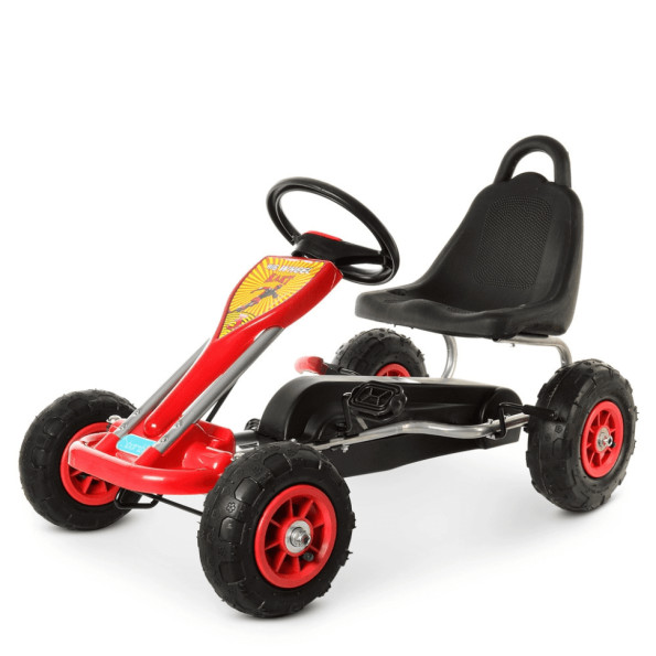 Веломобіль дитячий Bambi kart Червоний ручне гальмо