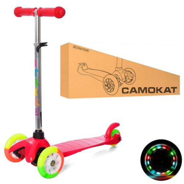 Детский самокат iTrike BB 3-013-4-A-R MINI светящиеся колеса -
                                                        Фото 2