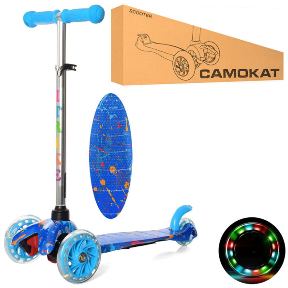 Дитячий самокат iTrike BB 3-013-4-F-BL MINI колеса, що світяться -
                                                        Фото 2