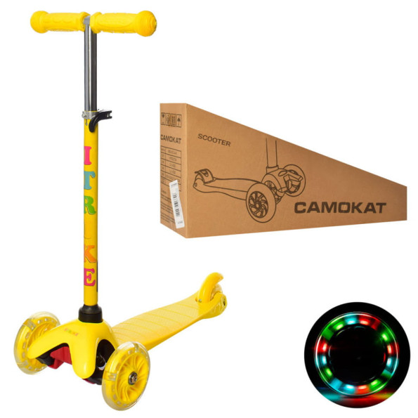 Детский самокат iTrike BB 3-013-4-Y MINI светящиеся колеса -
                                                        Фото 2