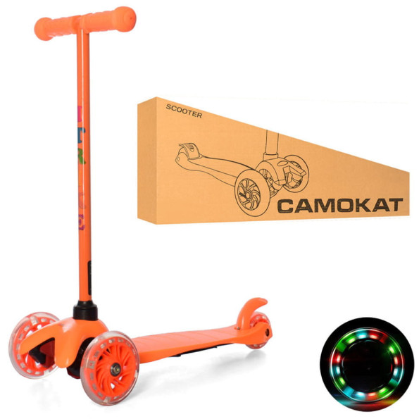 Дитячий самокат iTrike BB 3-013-5-OR MINI колеса, що світяться -
                                                        Фото 2