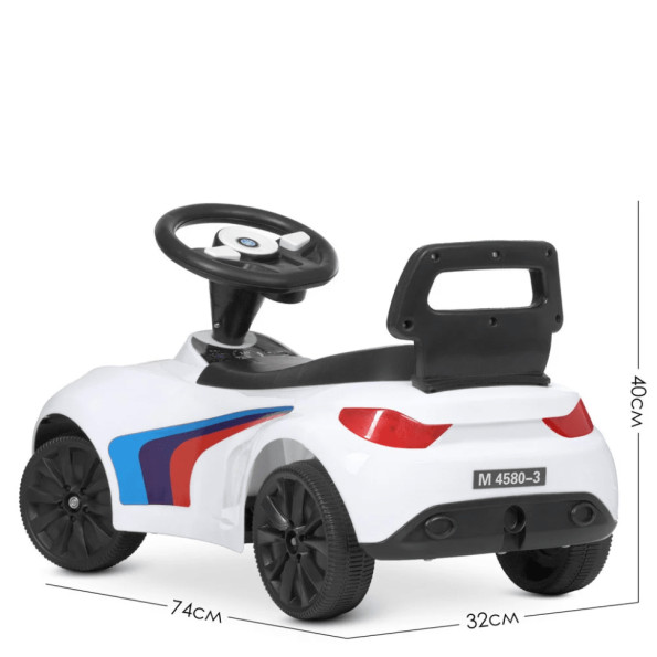 Каталка-толокар Bambi Racer M 4580-1 Белый музыкальный -
                                                        Фото 3