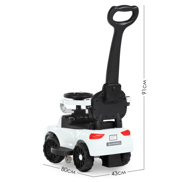 Каталка-толокар Bambi Racer M 4808EL-1 белый 2 в 1 -
                                                        Фото 5