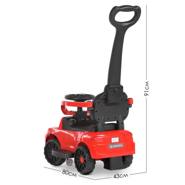 Каталка-толокар Bambi Racer M 4808EL-3 красный 2 в 1 -
                                                        Фото 5