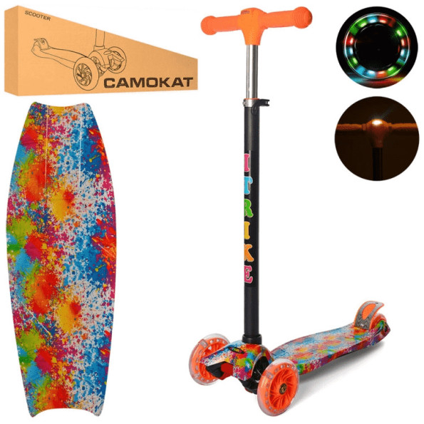 Самокат детский MAXI iTrike JR 3-055-L-WP7 трехколесный Самокат детский MAXI iTrike JR 3-055-L-WP7 трехколесный