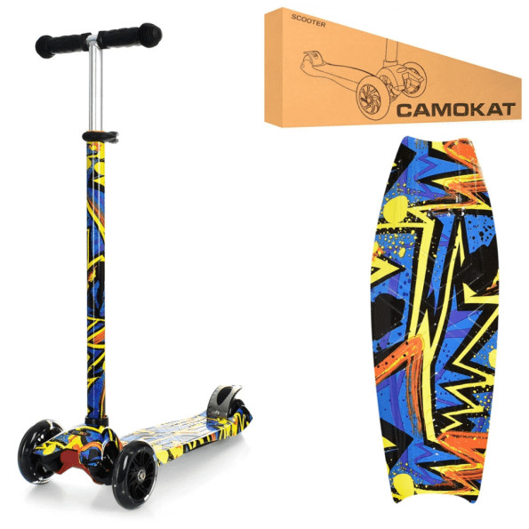 Самокат детский MAXI iTrike JR3-055-2-WP3 с подсветкой