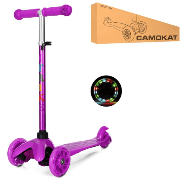 Самокат детский MINI iTrike BB 3-013-4-H-V с подсветкой