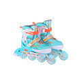 Роликові ковзани Bambi 30-33 Бірюзові світлові ефекти розсувні