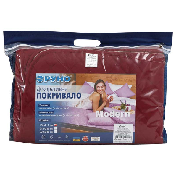 Покривало 150х212 червоне мікрофібра -
                                                        Фото 7