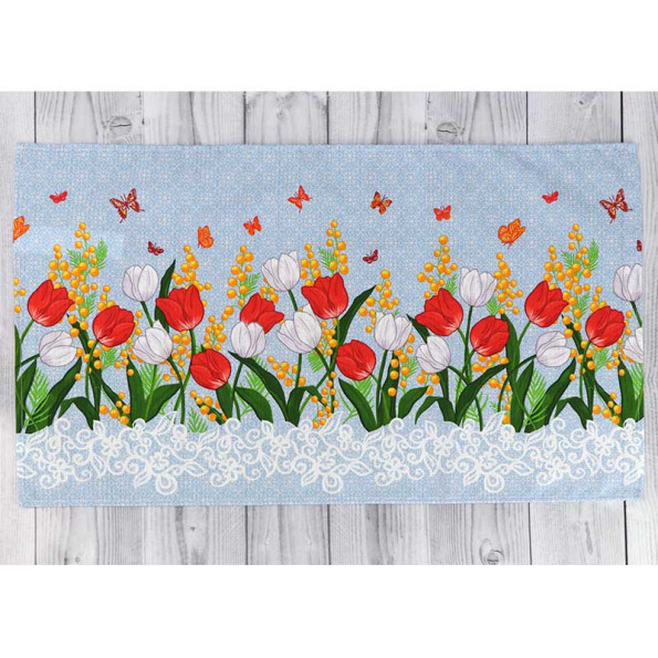 Рушник вафельний Кухонний 45х80 см Весняні квіти 342413 -
                                                        Фото 2