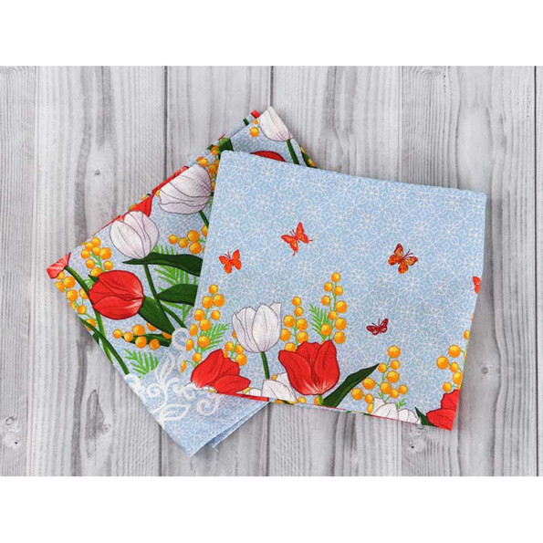 Рушник вафельний Кухонний 45х80 см Весняні квіти 342413 -
                                                        Фото 6