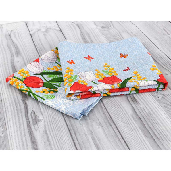 Рушник вафельний Кухонний 45х80 см Весняні квіти 342413 -
                                                        Фото 7