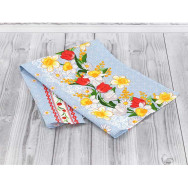 Рушник вафельний Кухонний 45х80 см Весняні квіти 342414