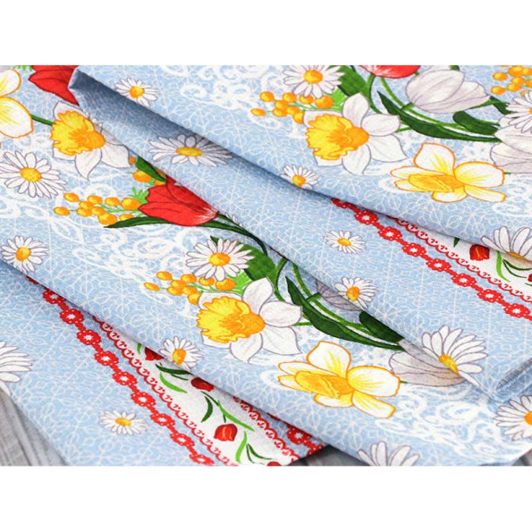 Рушник вафельний Кухонний 45х80 см Весняні квіти 342414 -
                                                        Фото 5