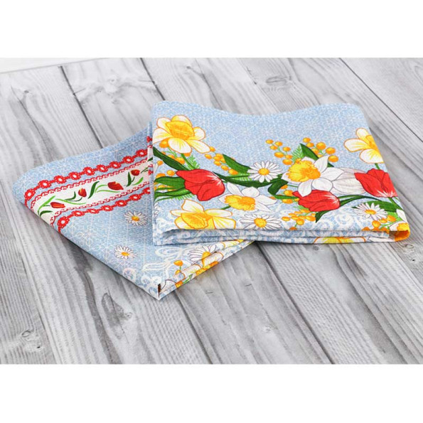 Рушник вафельний Кухонний 45х80 см Весняні квіти 342414 -
                                                        Фото 7