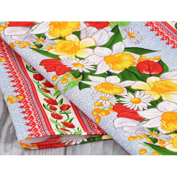 Рушник вафельний Кухонний 45х80 см Весняні квіти 342415 -
                                                        Фото 3