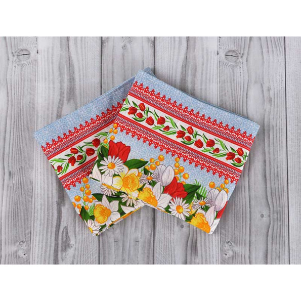 Рушник вафельний Кухонний 45х80 см Весняні квіти 342415 -
                                                        Фото 6