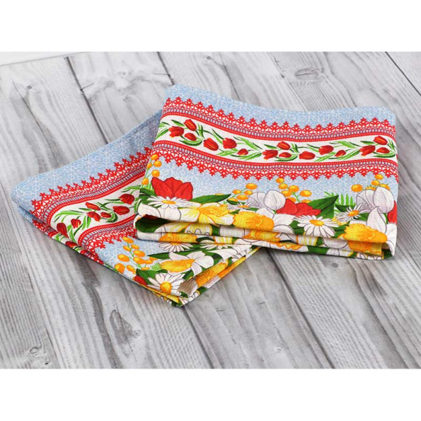 Рушник вафельний Кухонний 45х80 см Весняні квіти 342415 -
                                                        Фото 7