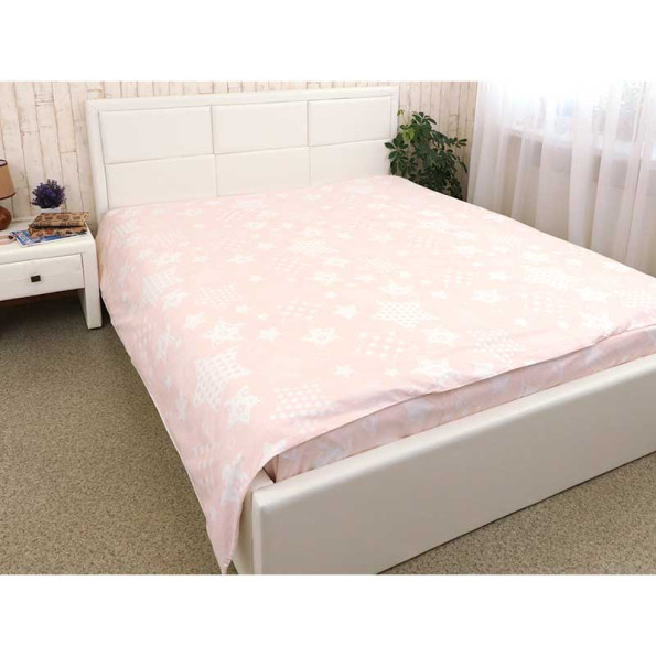 Простирадло 143х215 "Beige star" бязь набивна