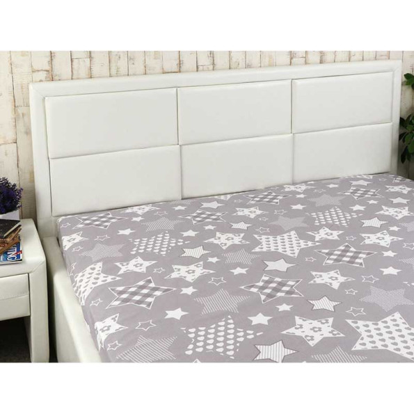 Простирадло 143х215 бязь набивна 71.114Б_Grey star