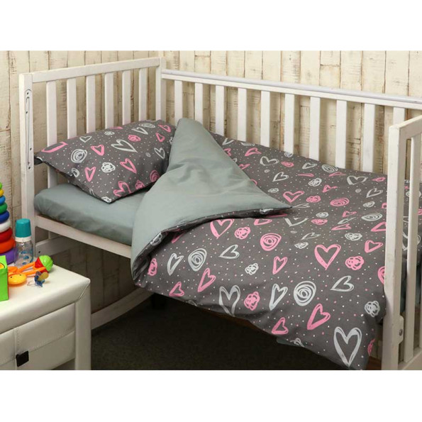 Комплект постельного белья в детскую кроватку Комбинированый 342926