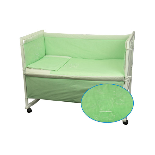 Комплект постільної білизни в дитяче ліжечко Салатовий 342944