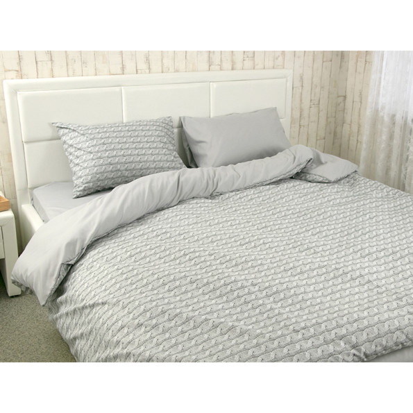 Комплект постельного белья двуспальный микрофайбер Р655.52_Grey Braid