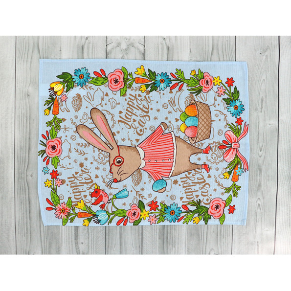 Рушник вафельний Кухонний 45х60 см Блакитний 342417 -
                                                        Фото 2