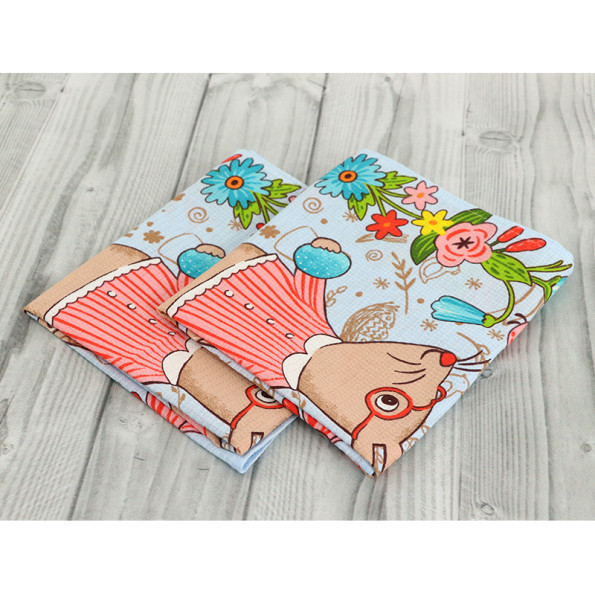 Рушник вафельний Кухонний 45х60 см Блакитний 342417 -
                                                        Фото 4