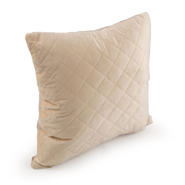 Двусторонняя декоративная подушка “Velour” Beige ромб 40х40 см
