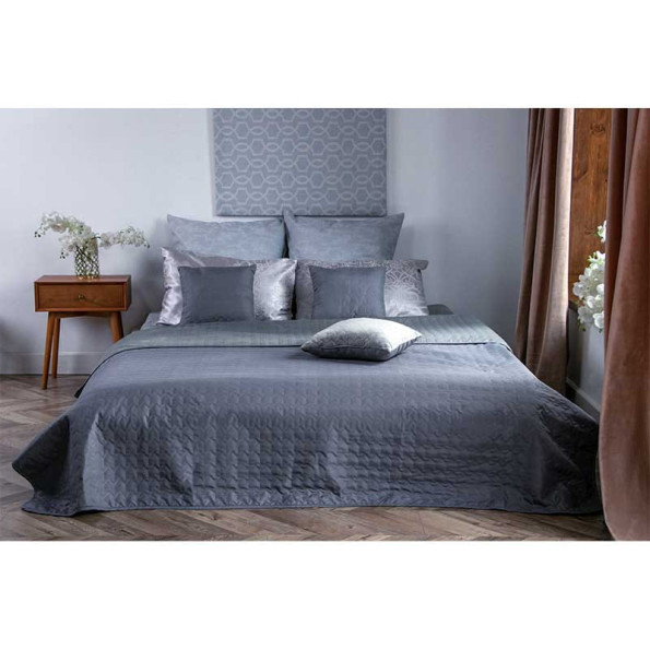 Двусторонняя декоративная подушка “Velour” Grey 40х40 см -
                                                        Фото 4