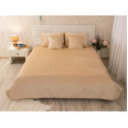 Двустороннее декоративное покрывало “Velour” Beige ромб 180х220 см