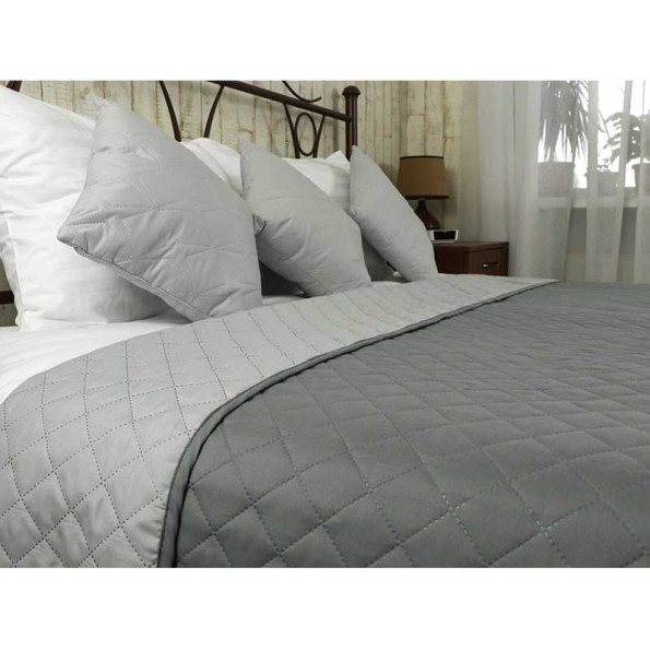 Покрывало 220х240 «Grey» светло серый+темно серый -
                                                        Фото 2