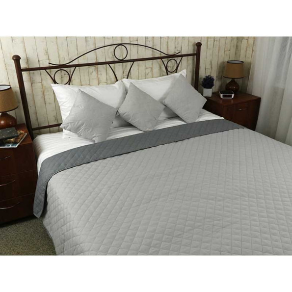 Покрывало 220х240 «Grey» светло серый+темно серый -
                                                        Фото 4