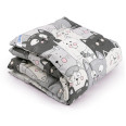 Ковдра дитяча 140х105 вовняна дизайн Grey Cat