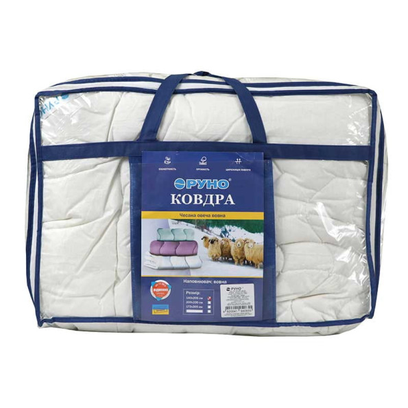 Ковдра 140х205 вовняна "Elite" біла -
                                                        Фото 5