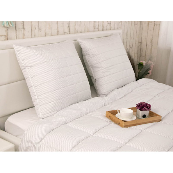 Подушка 70х70 силіконова стьобана на блискавці Elegante -
                                                        Фото 7