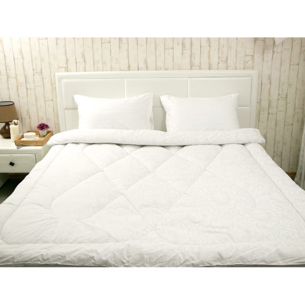 Всесезонное силиконовое одеяло "Белый вензель" 172х205 см -
                                                        Фото 7