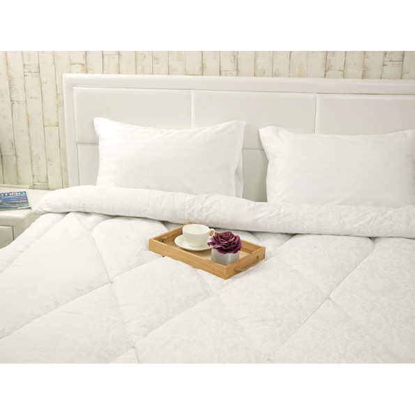 Всесезонное силиконовое одеяло "Белый вензель" 172х205 см -
                                                        Фото 8