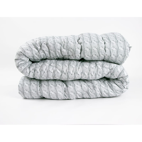 Ковдра 140х205 поліестер силікон Grey Braid -
                                                        Фото 4