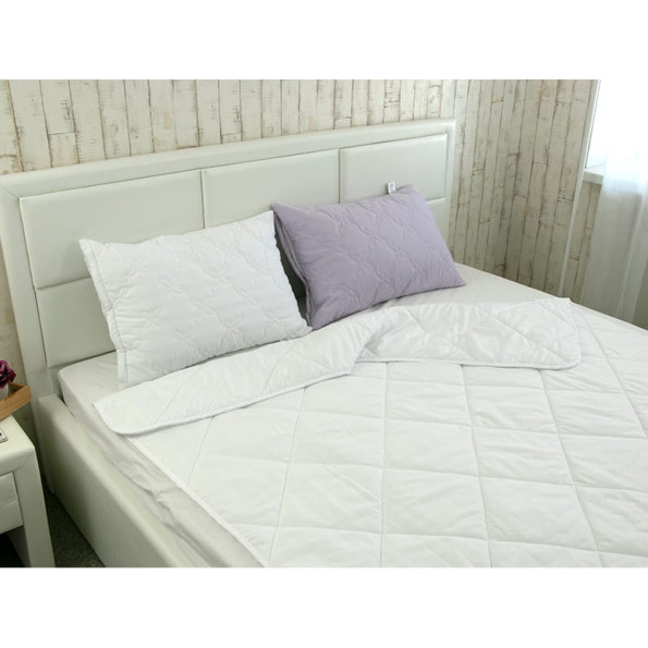 Летнее силиконовое одеяло "Ромб" белое 155х210 см -
                                                        Фото 4