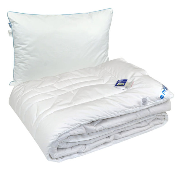 Шерстяное зимнее одеяло "Элит" 140х205 см с подушкой 50х70 см