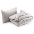 Всесезонное силиконовое велюровое одеяло "Soft Pearl" 140х205 см с подушкой 50х70 см