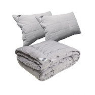 Демисезонное силиконовое одеяло "GREY" 200х220 см с двумя подушками 50х70 см Демисезонное силиконовое одеяло "GREY" 200х220 см с двумя подушками 50х70 см