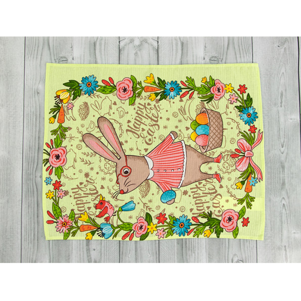 Рушник вафельний Кухонний 45х60 см Салатовий 342420 -
                                                        Фото 2