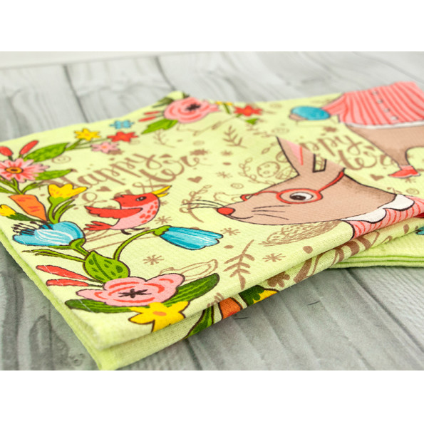 Рушник вафельний Кухонний 45х60 см Салатовий 342420 -
                                                        Фото 5