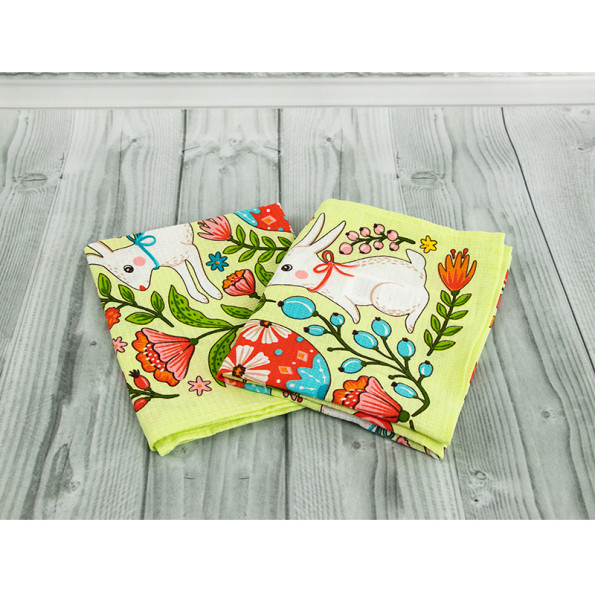 Рушник вафельний Кухонний 45х60 см Салатовий 342422 -
                                                        Фото 3